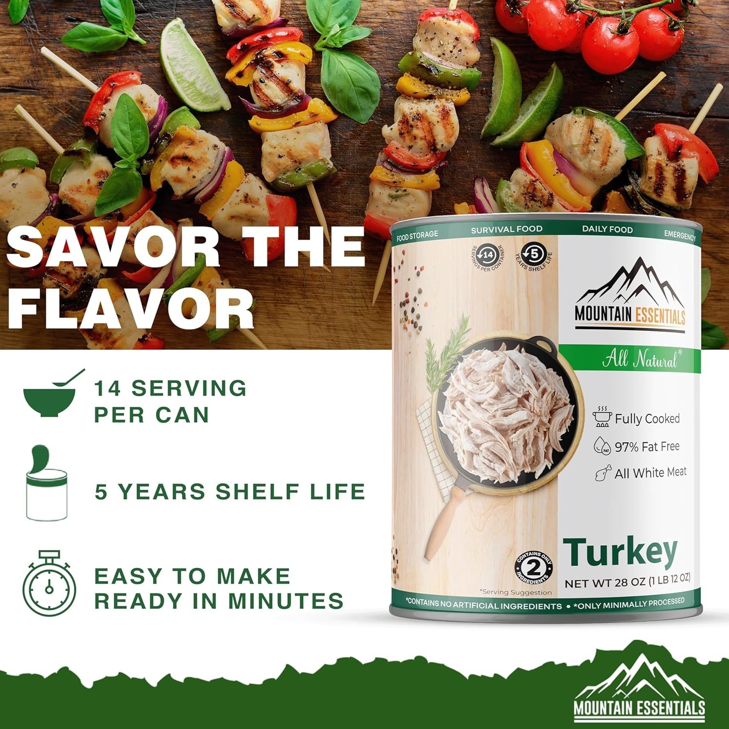 Versatile 28 Oz Canned Turkey – Gourmet Meal Solution with 5- Shelf Life