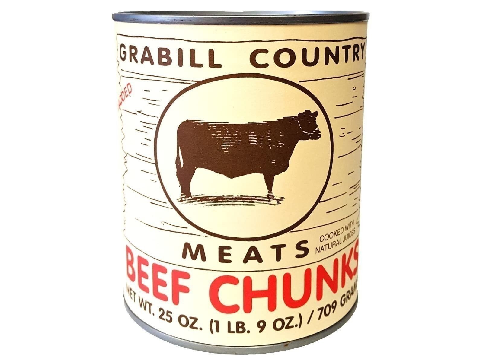 Grabill Country Meats Canned Beef Chunks, Favorite Amish Food, 25 Oz. (Case…